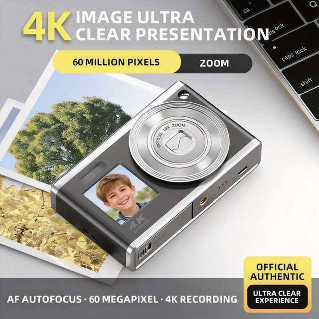 Digital Camera for Photography 4K Vlogging Camera for YouTube 10X Optical Zoom Selfie Dual Screens Point and Shoot Camera