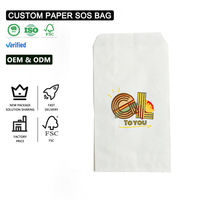 Sacs en papier ciré personnalisés avec logo, sacs en papier kraft ciré résistants à la graisse, emballage alimentaire pour bonbons, en-cas, boulangerie
