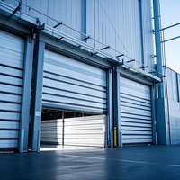Porte de garage industrielle extérieure à enroulement rapide en alliage d'aluminium, avec radar et volets électriques, design spirale rigide haute vitesse