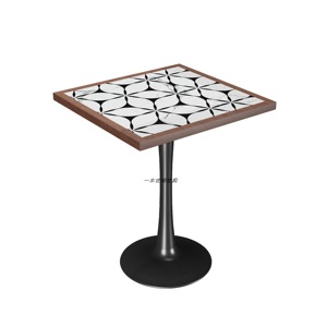 Combinaison <span class=keywords><strong>Table</strong></span> et Chaises en Bois Massif Style Rétro Industriel pour Cafés, Restaurants de Hot Pot, Cuisine, Bars Occidentaux - Product Image 4