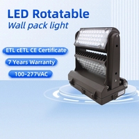 Lumière murale LED extérieure CE ETL, orientable, 100-277v, 270 degrés réglables, 80W120W 150W, IP65, étanche, lampes murales de jardin