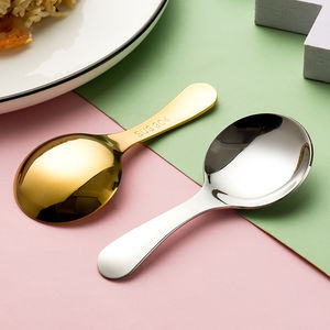 304 Stainless Steel Portable Spoons And Forks Round Short Handle Mini Cutlery For Students Travel Eating Desserts - Product Image 3