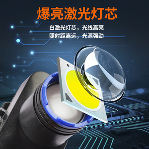 Lampe frontale LED rechargeable 2500 mAh, bandeau réglable, haute luminosité 500-749 m, pour pêche et exploitation minière en extérieur - Product Image 3