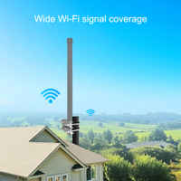 Antenne omnidirectionnelle verticale en fibre de verre double bande 2,4/5,8 GHz série 4-12 dBi à gain élevé pour point d'accès Wi-Fi extérieur, connecteur N mâle, étanche IP67
