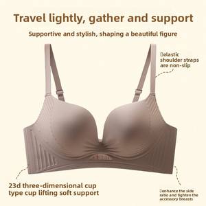 Dikişsiz kalınlaşmış çıplak iç çamaşırı kadın küçük göğüsler büyük bir Top-up anti-sarkma sutyen göstermek için toplanan - Product Image 4