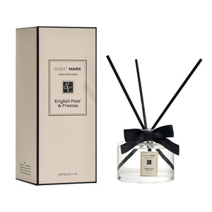 Venta al por mayor de etiqueta privada hogar aromaterapia paquete personalizado botella de vidrio ambientador difusor de caña perfumada - Product Image 4