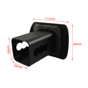 Couvre-attelage universel en acier noir 50x50x80mm avec trou pour goupille pour attache de remorque - Product Image 1