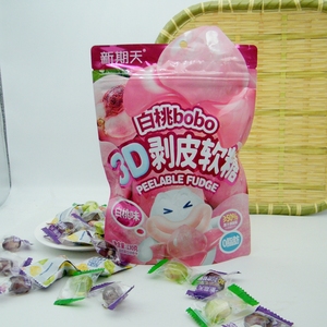 Nuevo día 3D Caramelo Suave pelado 50% Jugo puro fruta pelada caramelo gomoso caramelo 75g - Product Image 6