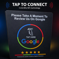 Support NFC pour carte Google Review avec impression de code QR, en PVC, 13,56 MHz, support de table RFID pour les médias sociaux ou le marketing
