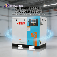 Compresseur d'air à spirale sans huile silencieux Nanxiang 22KW 30KW, compresseur à spirale de haute qualité pour l'industrie médicale, alimentaire et de laboratoire