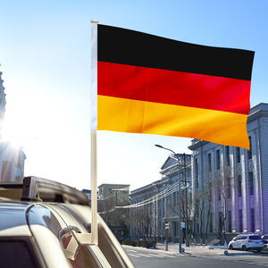 Лидер продаж, заказной 100% полиэстер 12*18 дюймов, яркий цвет, прочный флаг автомобиля, заказной Немецкий флаг окна автомобиля - Product Image 3