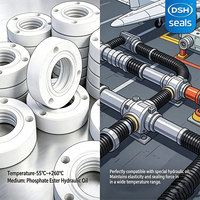 Kit de joints d'étanchéité PTFE longue durée pour actionneur hydraulique, étanchéité dynamique haute pression pour boîtier de filtre aérospatial, joint torique d'étanchéité sous vide