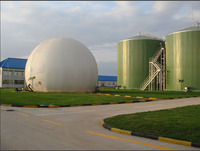 Digesteur anaérobie CSTR de 5000 m³ à commande PLC automatique, réacteur de biodigestion, système de biogaz avec pompe à moteur pour l'élevage porcin