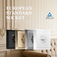 Enchufe Schuko alemán certificado TUV CE 90*90mm con obturador de protección para niños, novedad