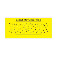 Grote gele kleefplaat voor insecten, zoals vliegen, bladluisjes en thrips, voor gebruik in de landbouw en boomgaarden.