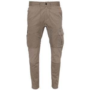 Pantalon de travail pour <span class=keywords><strong>homme</strong></span> en toile de coton élasthanne, coupe droite, taille mi-haute, avec cordon de serrage, bas resserré, imperméable - Product Image 1