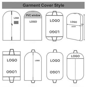 Custom Garment Bag with logo Printing Non Woven Dust Bag for Handbags <b>Portable</b> Suit Cover Foldable Suit Garment Bag Custom logo - Product Image 4