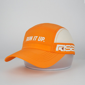 Gorra de campamento personalizada Tela Ripstop <span class=keywords><strong>Gorras</strong></span> para correr de 7 paneles con logotipo de serigrafía Sombrero para correr de ala suave plegable ligero Trail - Product Image 3