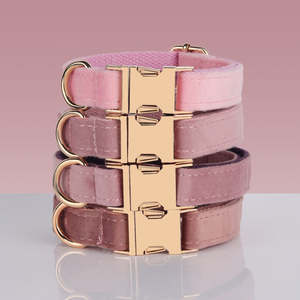 Venta caliente nuevo lujo pequeño gato Collar cómodo personalizado terciopelo gato collares con Mini campana - Product Image 6