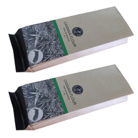 Sac d'emballage de poudre de farine de gousset latéral en papier kraft brun biodégradable recycler 250g 500g 1kg sac d'emballage de grains de café