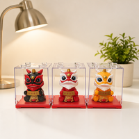 Accessoires de danse du lion automatique à énergie solaire chinois, très vendus, cadeaux de vacances, artisanat, vente en gros, ornements