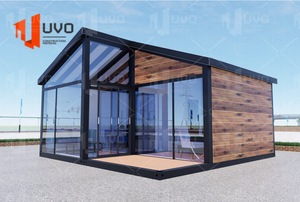 Modular portabel 2-3 kamar tidur Prefab paket datar kabin taman kecil wadah Modern rumah villa - Product Image 6