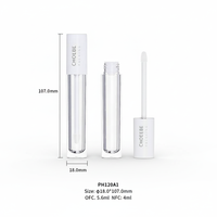Contenant de brillant à lèvres Choebe Premium avec couvercle blanc, emballage 4g, tube cosmétique en plastique pour gloss à lèvres 4ml, sans BPA, impression sérigraphique