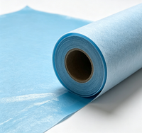 Tapis de protection de sol auto-adhésif bleu non tissé avec logo personnalisé, rouleau de feutre anti-peinture pour la rénovation des escaliers et des pièces