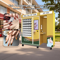 Máquina Expendedora de Impresoras de Arte de Uñas de Autoservicio para Centros Comerciales, Cuerpo de Vidrio Templado, Múltiples Opciones de Pago, Monitoreo Remoto