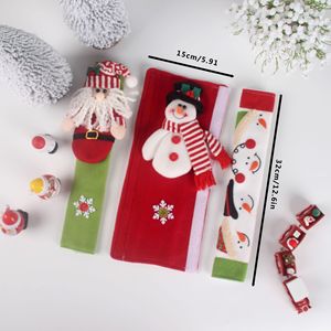 Nouveaux articles de Noël : <span class=keywords><strong>Gants</strong></span> de protection hexagonaux en tissu pour micro-ondes, poignées de réfrigérateur et four (motif bonhomme de neige) - Product Image 2