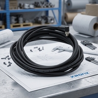 KRONZ M8 Connecteur circulaire 4 broches A-Code mâle 90 degrés à angle droit IP67 étanche câble de capteur pré-moulé 2 mètres en PVC