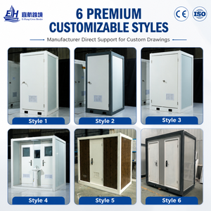 Unité de toilettes portative 2-en-1 écologique et durable en panneaux sandwich, double cabine, à plat, facile à assembler, avec <span class=keywords><strong>sol</strong></span> en pierre de granit pour parc - Product Image 5