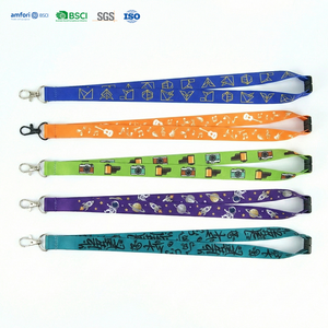 Corporate Custom Polyester Heat Transfer Lanyard with Silk Screen Printing for Exhibitions and Sports Events