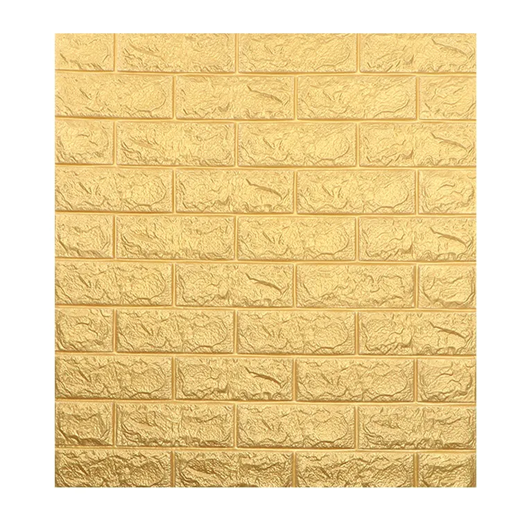Background wall 3D Pe Foam water proof self adhesive wall sticker for bathroom brick wallpaper