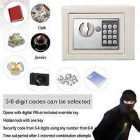 Caja Fuerte Electrónica de Alta Seguridad con Código, Caja Fuerte Digital de Acero Laminado en Frío Anti-perforación y Anti-arranque para Hogar, Hotel, Oficina
