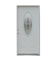 Porte extérieure pré-montée, taille 3/0 x 6/8 pouces, design moderne, en fibre de verre, porte d'entrée principale, marché nord-américain, usage résidentiel et pour appartements
