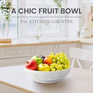 Bát trang trí lớn để trang trí nhà, bát trái cây cho quầy bếp, bát chìa khóa cho bàn lối vào, bát bệ hiện đại, trung tâm - Product Image 5