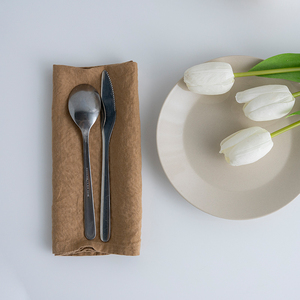 Groothandel OEKO-TEX Luxe Bruiloft Europese Diner Keuken Handgemaakte Hemstitch Natuurlijke Linnen Servet Doek Linnen Zakdoek - Product Image 4