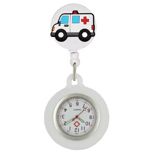 Montre infirmière personnalisée en acrylique avec <span class=keywords><strong>porte</strong></span>-<span class=keywords><strong>badge</strong></span> rétractable, montre de poche en silicone colorée pour hôpital, <span class=keywords><strong>porte</strong></span>-<span class=keywords><strong>badge</strong></span> et accessoire - Product Image 5