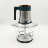Hachoir Électrique Multifonction en Verre 3.0 Litres avec Fonctionnement Silencieux et Facile à Nettoyer pour la Préparation de Pâtes de Viande en Cuisine