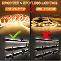 Cob Led Strip Light 110V Driverless Ip65 IP67 Outdoor Waterproof Dot Free Flexible Cob Led Strip 220v