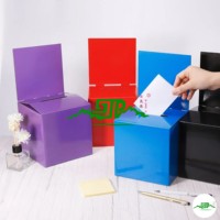 Boîte à bulletins pliable en plastique PP de taille personnalisée avec design recyclable, caractéristiques imperméables et antistatiques, impression UV OEM/ODM