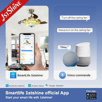 Ventilateur de plafond 1stshine à télécommande, haute performance, style luxueux, très bien noté, écologique, avec pales rétractables et lumière LED
