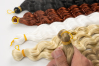 Extensions de cheveux tressés personnalisées de haute qualité, en fibres haute température, à trame unique, lisses et résistantes à la chaleur