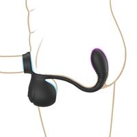 Vibrateur anal et godemiché G-spot en silicone rechargeable par USB super long - Étanche pour femmes et hommes