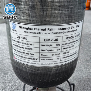 消火呼吸用の耐久性のある9lカーボンファイバーシリンダー300barHPAタンク - Product Image 6