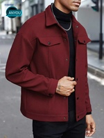 Veste Décontractée et Habillée pour Homme ANYOU – Manteau d'Automne/Hiver à Col Relevé en Laine, Simple Boutonnage – Idéal pour les Marchés Américain et Européen