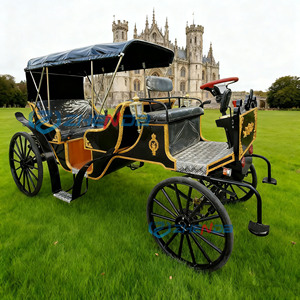 Charrette royale de style européen pour mariages, chariot à chevaux touristique familial à vendre - Product Image 5