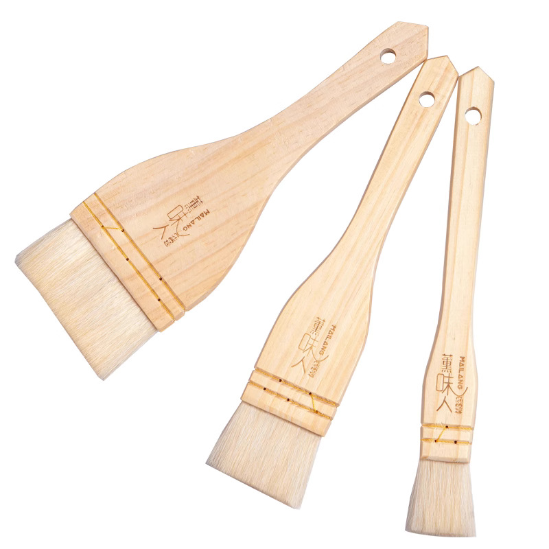 Baking Wool Brush for Oil Egg Wash BBQ-Food Brush for Cake Bread Mooncake Decoration Cake Decorating Supplies