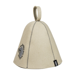 Deja que los lobos ladren por el calor mientras tu cabeza se mantiene fresca dentro de este gorro de sauna de lana pura. - Product Image 2